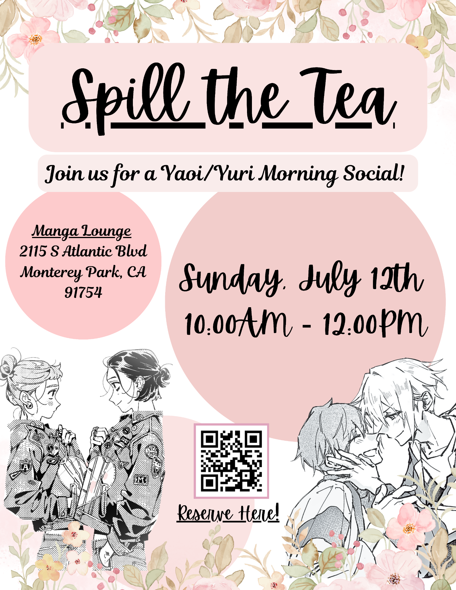 Spill the Tea! - A Yuri and Yaoi Morning Tea Social